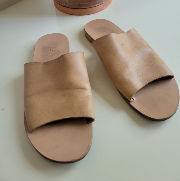 KYMA Greek KALYMNOS Leather Slide Sandals 8 - Picture 2 of 8